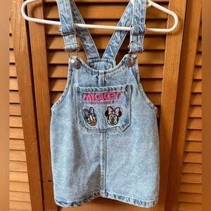 Zara Disney Baby Girl Blue Denim
Overall Dress Size 9-12M